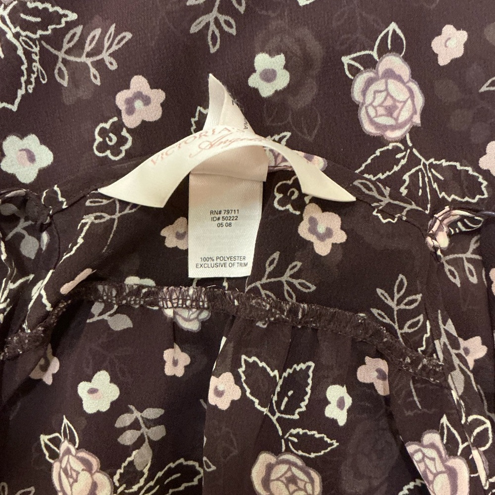 Victoria's Secret Purple Floral Chemise, Sz L - Picture 4 of 4